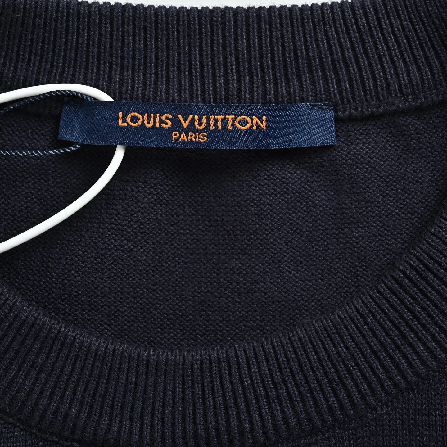 Louis Vuitton/Louis Vuitton 26ss chest silicone badge knitted short sleeves